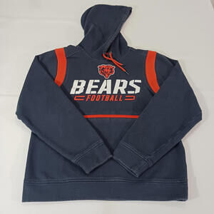 Fanatics Chicago Bears Football Men's Black Hoodie Pullover Sweatshirt Size M